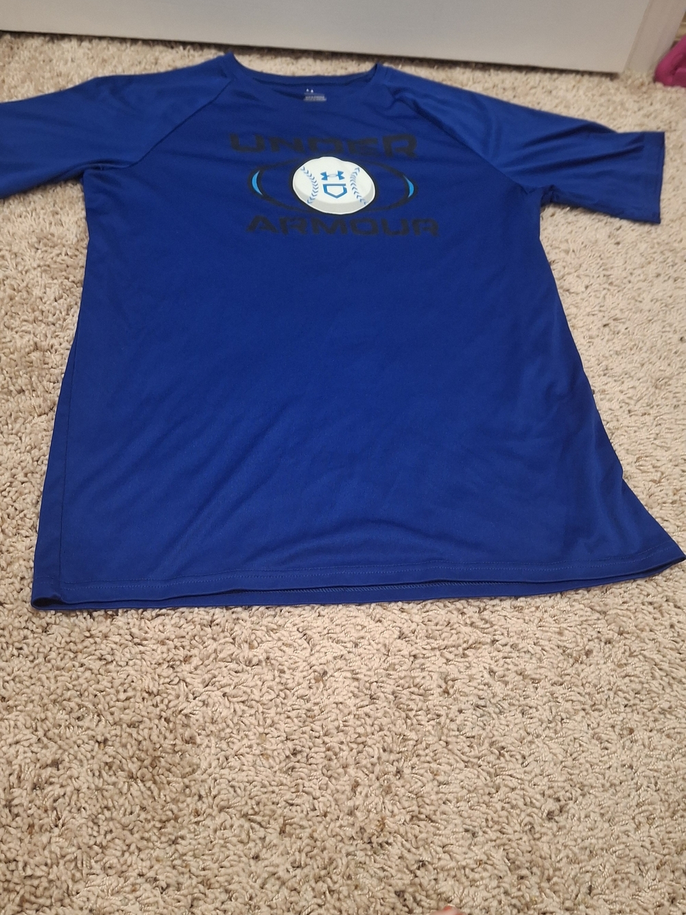 Under Armour Royal Blue Baseball Logo Short Sleeve Tee